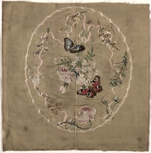 Broderi for Fire Screen av Unknown artist
