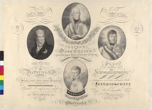 Keiser Frans I og andre av Unknown artist