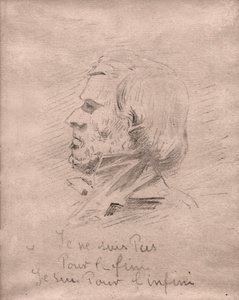 Eugene Delacroix. (tegning, ca 1850) av Unknown artist