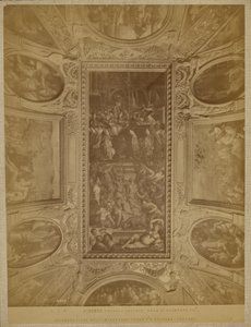 Firenze - Palazzo Vecchio. Clemens VII-hallen, kroningen av keiser Karl V. av Unknown artist