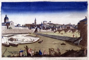Firenze og elven Arno på 1700-tallet. av Unknown artist