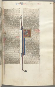 Fol. 112r, Kongebok II, historiserende initial F, halshuggingen av amalekittene av Unknown artist