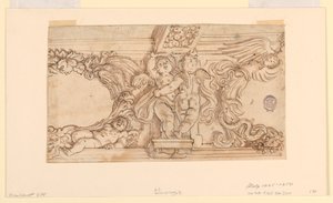 Fris med Putti og medaljonger av Unknown artist