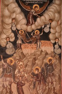 Freske i kirken i Koutloumousiou-klosteret, Athos-fjellet, Hellas, 2006 (bilde) av Unknown artist