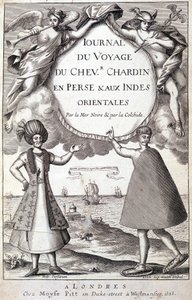 Frontispice av "" Dagbok om reisen til ridder Chardin, Persia og Øst-India, ved Svartehavet og kolkiden""" av Unknown artist