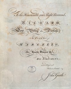 Frontispice av "" Salmene"" av Benedetto Marcello av Unknown artist