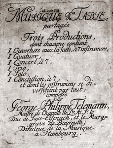 Georg Philipp Telemann. Tysk komponist (Magdeburg av Unknown artist
