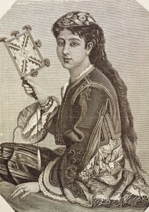 Hellas (1800-tallet). Selskap. Ung greker. 1879. Gravering av Unknown artist