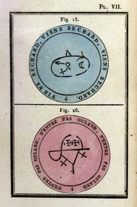 Grimoire av pave Honorius pleide å tilkalle demoner. Ed. av 1760. av Unknown artist