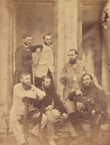 [Gruppeportrett av militæroffiserer, India] av Unknown artist