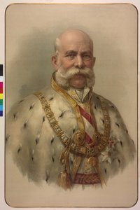 Halvlang keiser Franz Joseph I i fleecekappe av Unknown artist