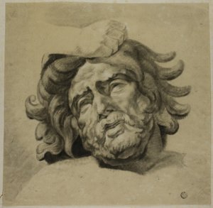 Kentaurens hånd som griper lapiths hode (etter en av metopene fra Parthenon, British Museum) av Unknown artist