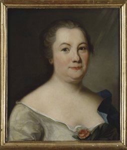 Hedvig Charlotta Nordenflycht, suedeoise poetet - Portrett av poeten Hedvig Charlotta Nordenflycht (1718-1763), Anonym. Olje på lerret. Mål: 47x40 cm. Nationalmuseum Stockholm av Unknown artist