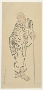Hokusai som en gammel mann av Unknown artist