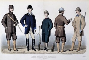 Jaktdrakter, "" The Journal of tailors"" av Unknown artist
