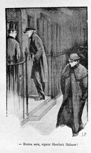 Illustrasjon av boken Sherlock Holmes. Slutten av 1800-tallet. av Unknown artist