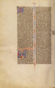 Initial E: Esekiels syn av tetramorfen av Unknown artist