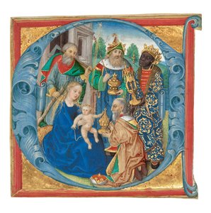 Innledende E: De vise menns tilbedelse av Unknown artist