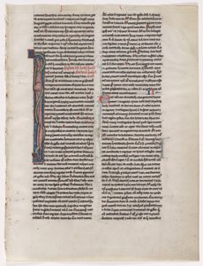 Innledende I: Entwined Beast and Serpent: Leaf from a Bible (2 av 2 utskårne blader) av Unknown artist