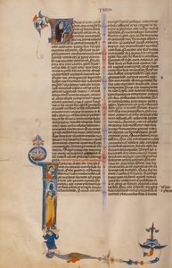 Initial I: Sankt Jakob med Kristus over av Unknown artist
