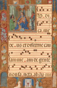 Initial I: Jomfru Maria og barnet med herren fra Köln av Unknown artist