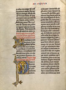 Initial P: Sankt Paulus og en prest av Unknown artist