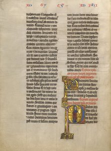 Initial P: Paulus med en bok av Unknown artist
