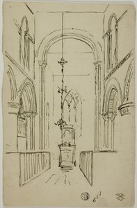 Interiøret i en katedral av Unknown artist