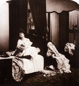 Interiør i et bordell på slutten av 1800-tallet. av Unknown artist