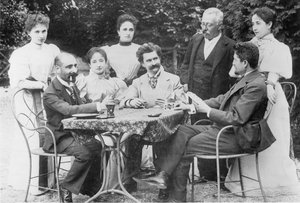 Johann Strauss i kretsene til ledsagere i Ischl av Unknown artist