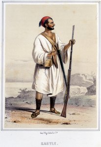 Kabylisk mann i Alger i løpet av andre halvdel av 1800-tallet. av Unknown artist