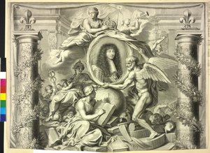 Frankrikes konge Ludvig XIV (trykk) av Unknown artist