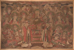 Ksitigarbha Bodhisattva med forsamling av Unknown artist