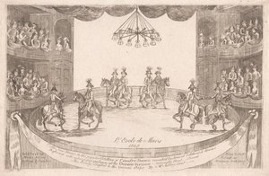 L'Ecole de Mars (utsikt over Astleys amfiteater) av Unknown artist