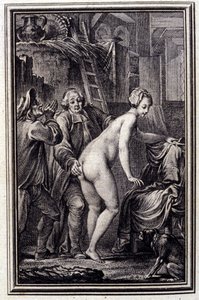 La mare du compere Pierre- in ""Fortellinger og noveller på vers"" av Jean La Fontaine. 1762. av Unknown artist