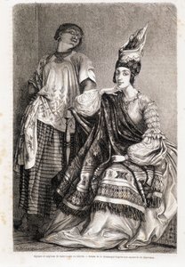 Lady and Negress of Saint Louis på toalettet - i "" Le Tour du Monde"" av Unknown artist