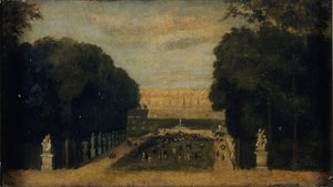 Den grønne teppeallejen, Versailles, ca. 1860 (olje) av Unknown artist