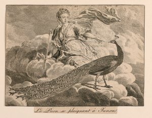 "Påfuglen som klager til Juno" fra La Fontaines fabler av Unknown artist