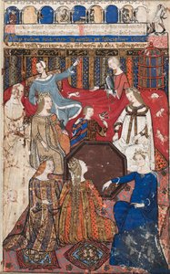 Blad fra en Cocharelli-avhandling om lastene: Acedia og hennes domstol av Unknown artist