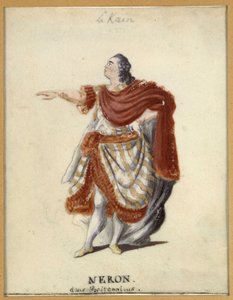 Lekain (Henri Louis Cain (Henri-Louis Le Kain) (1729-1778) som Nero i Racines "Britannicus"" av Unknown artist