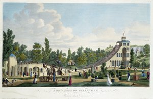 Belleville-berg-og-dal-banen - i "" Views of Paris"" av Courvoisier av Unknown artist