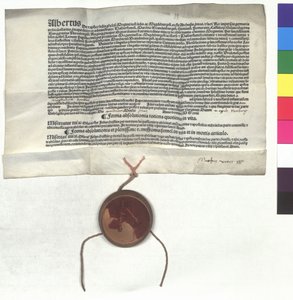 Avlatsbrev fra Albert av Brandenburg (1490-1545), erkebiskop av Mainz, på myndighet av pave Leo X (John de Medici) av Unknown artist