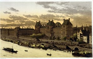 Louvre under Louis XIV i "" Paris gjennom tidene fra 1200-tallet til i dag"" 1882 av Unknown artist