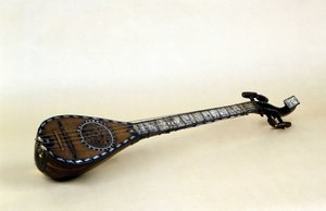 Lute har fire tau fra 1700-tallet. av Unknown artist