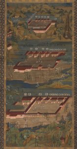 Mandalaen til de tre helligdommene ved Kumano av Unknown artist