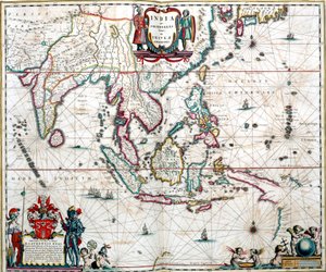 Kart over Asia fra Blaeu-atlaset av Unknown artist