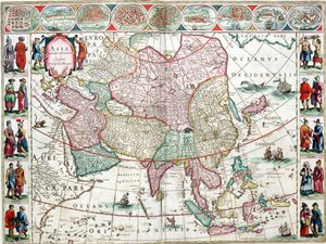 Kart over Asia fra Bleau Atlas av Unknown artist