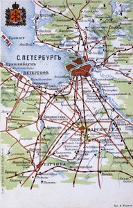Kart over St. Petersburg av Unknown artist