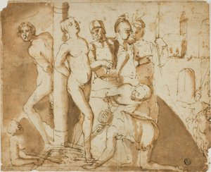 To helgeners martyrium av Unknown artist