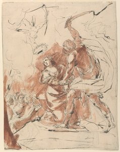Martyrdøden til en kvinnelig helgen av Unknown artist